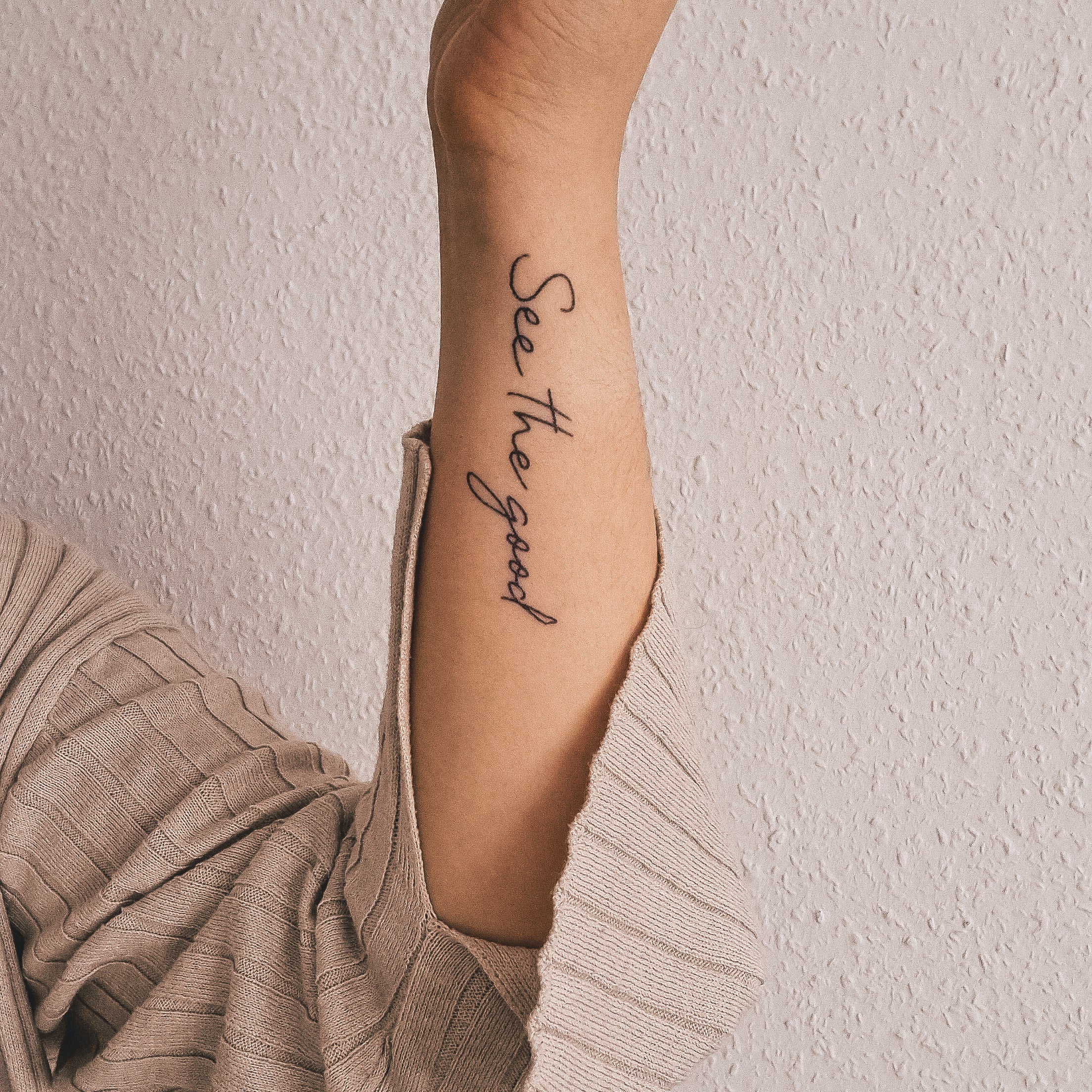 See the good" lettering